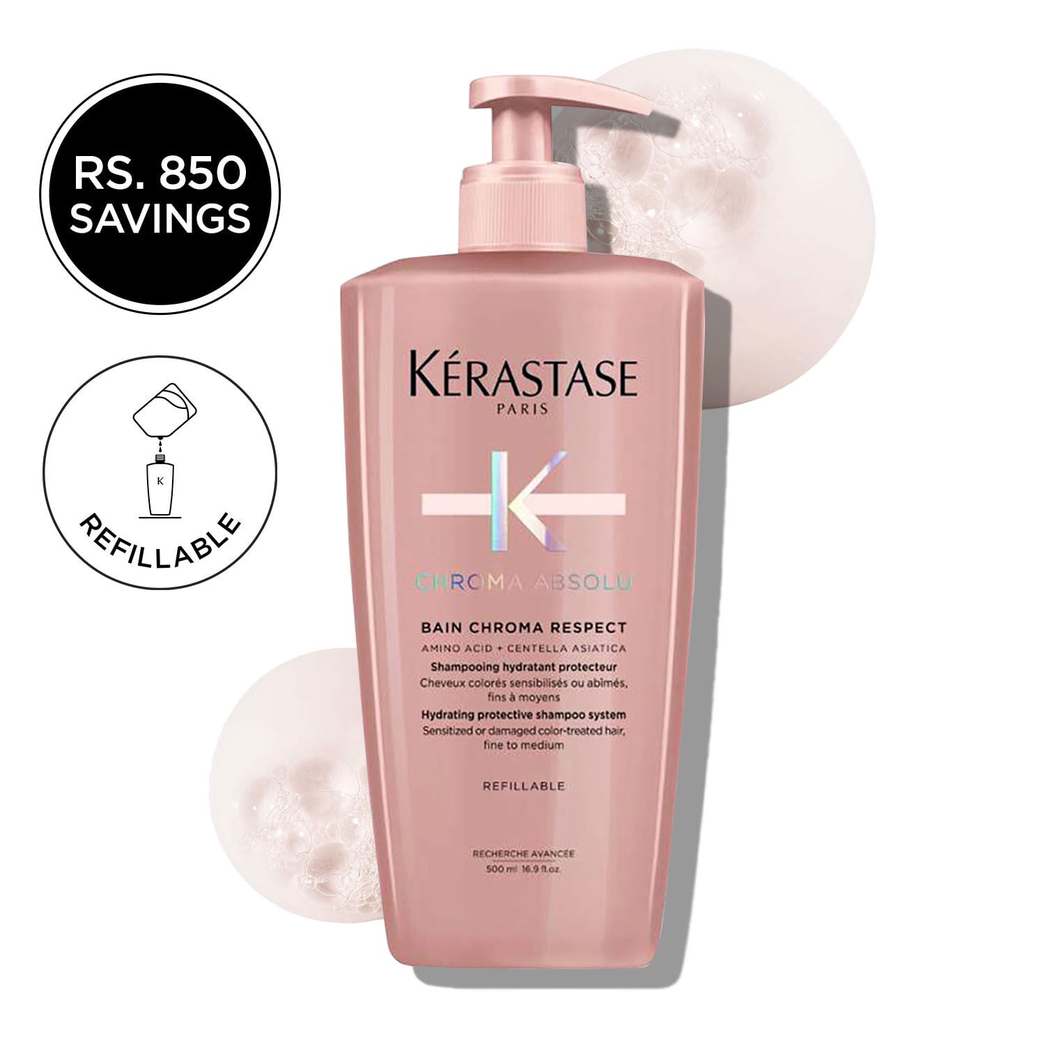 Chroma Absolu Respect Refillable Shampoo, Sulphate-Free