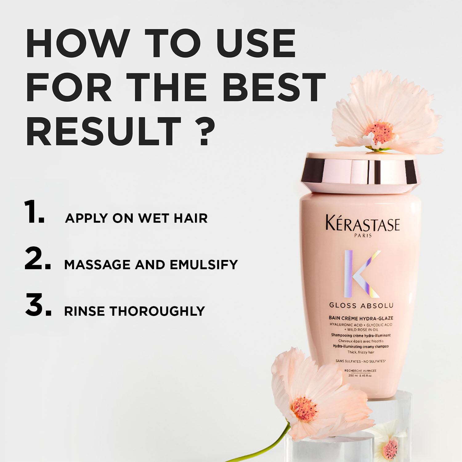 Gloss Absolu Creme Anti-Frizz Shampoo For Bouncy, Glossy Hair