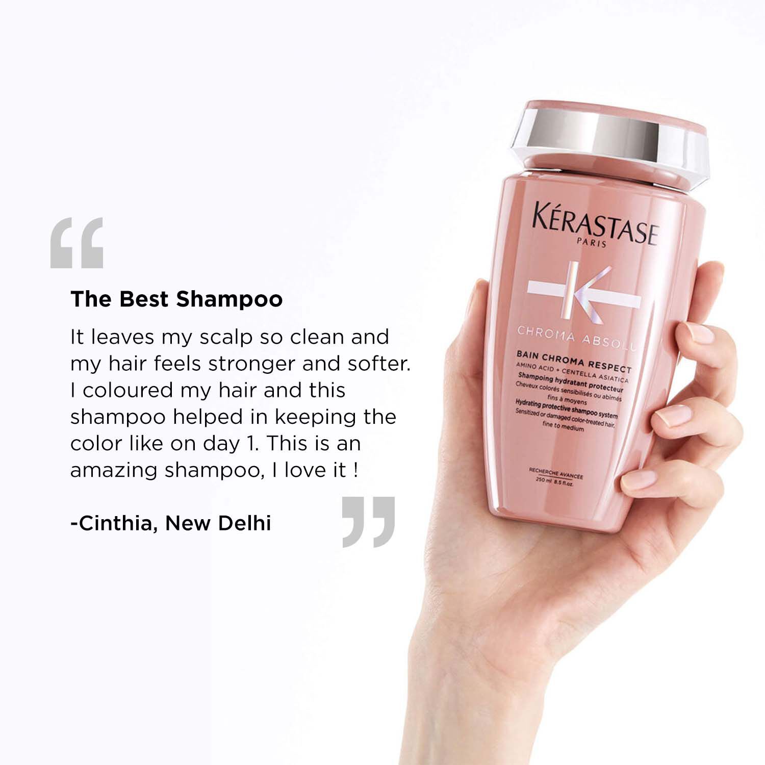 Chroma Absolu Respect Shampoo for Fine Colour-Treated Hair (Sulphate-Free)